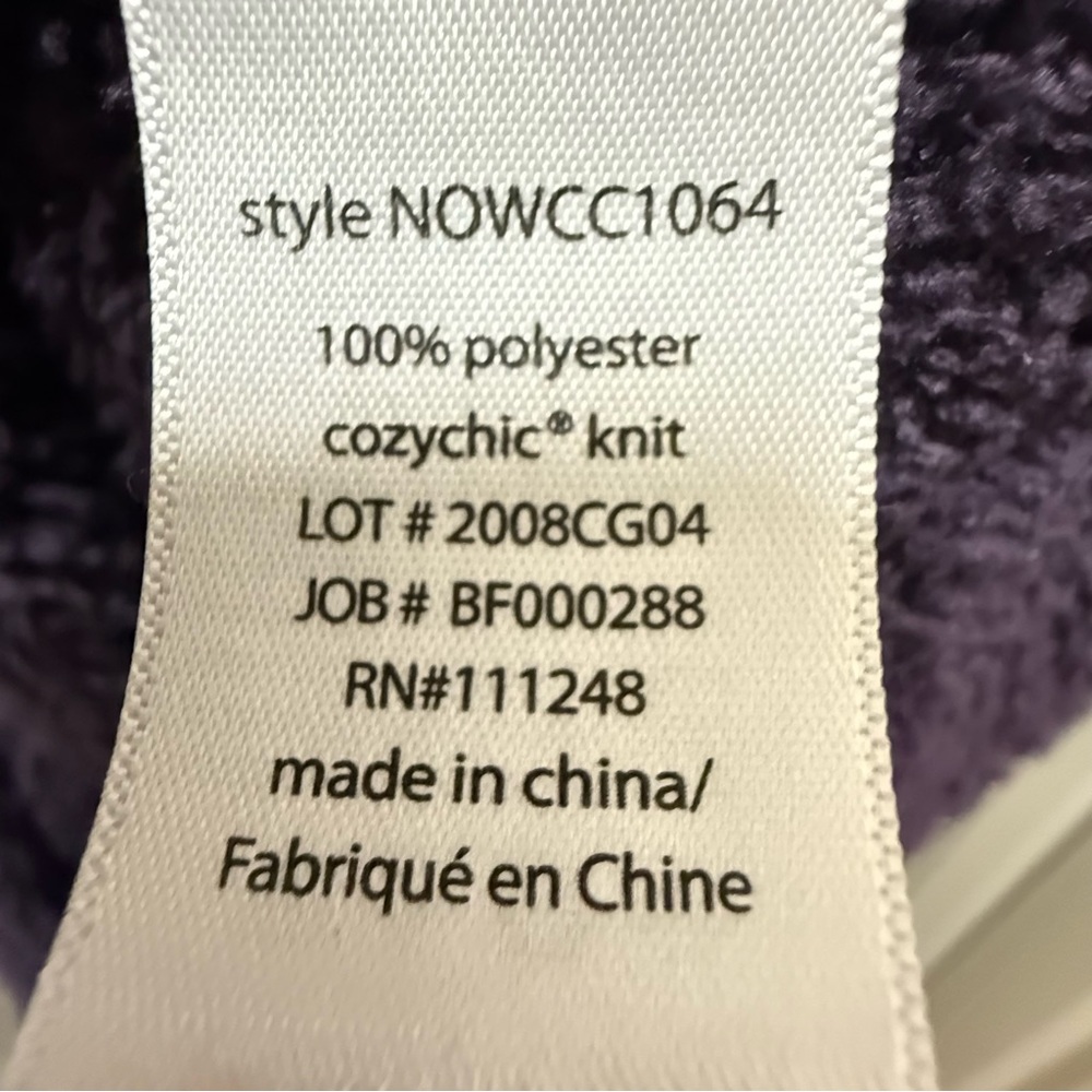 Barefoot Dreams Deep Purple Fleece Jacket - Picture 6 of 6